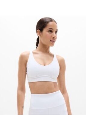 Athleta Solace Sports Bra White